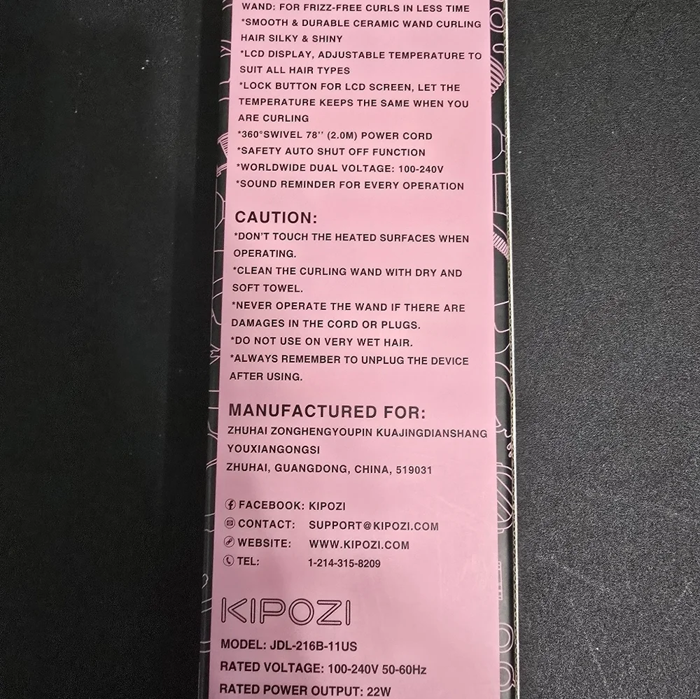 New Opened Box KIPOZI Pro Curling Wand